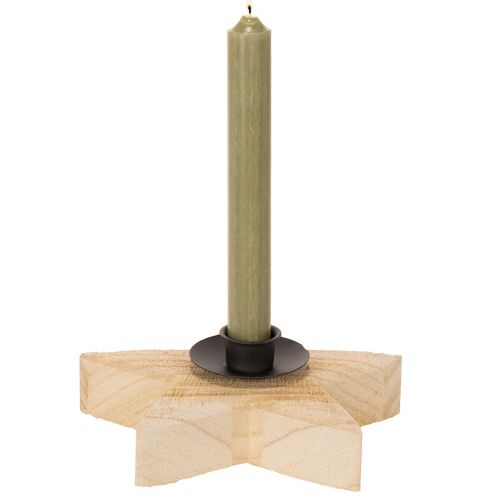 Portacandele rustico in legno