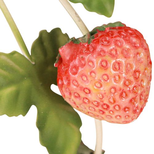 Prodotto Portacandele in metallo decorazione fragola crema rotondo H26cm