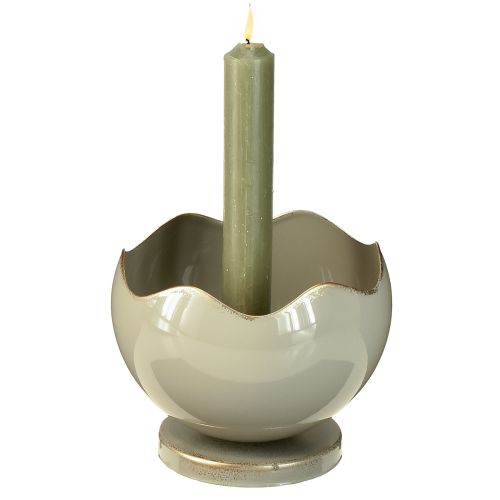 Prodotto Portacandele conico in metallo grigio oro H9,5cm