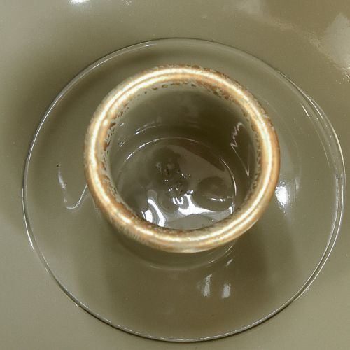 Prodotto Portacandele conico in metallo grigio oro H9,5cm