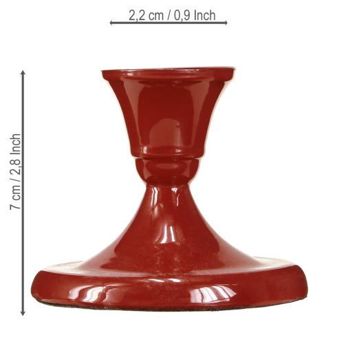 Prodotto Portacandele in metallo rosso Ø8,5cm H7cm