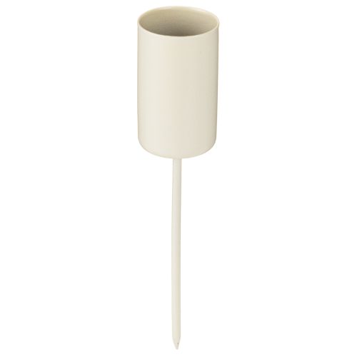 Floristik24 Portacandele in metallo su bastone, beige, H11cm, 4 pezzi