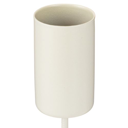 Floristik24 Portacandele in metallo su bastone, beige, H11cm, 4 pezzi