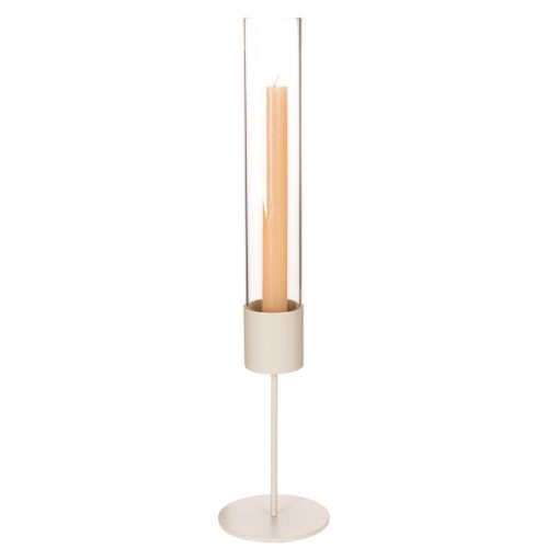 Portacandele cilindrico in vetro moderno da 45 cm | Floristik24.it