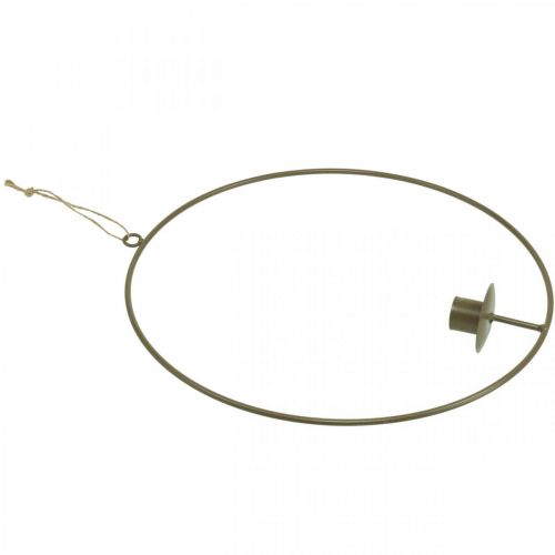 Floristik24 Anello decorativo per appendere Portacandele Loop Marrone Ø30cm