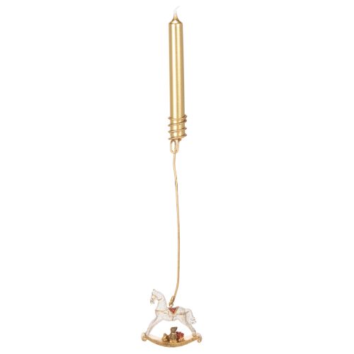 Portacandele a forma di cavallo a dondolo per albero di Natale, 20 cm, 3 pezzi | Floristik24.it