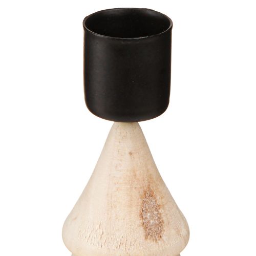 Prodotto Portacandele Albero di Natale in legno naturale A13cm 4pz