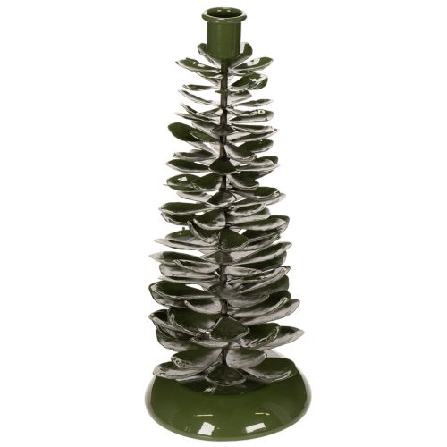 Candelabro a forma di albero di Natale, decorazione in metallo verde, 28 cm acquistare | Floristik24.it