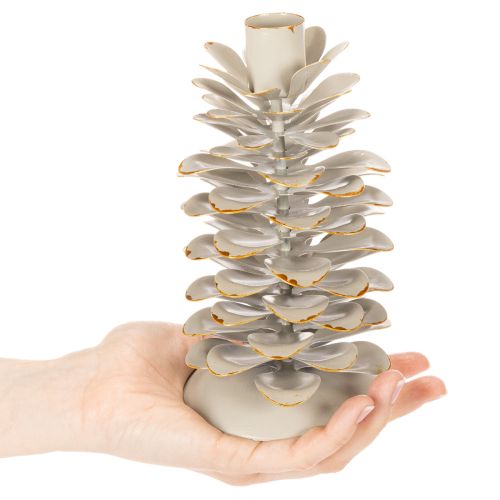 Portacandele a forma di pigna per candele affusolate, 17 cm | Floristik24.it