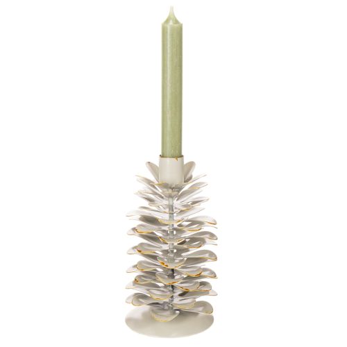 Portacandele a forma di pigna per candele affusolate, 17 cm | Floristik24.it