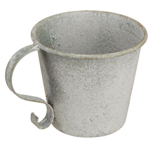 Prodotto Portacandele conico portacandele a tazza vintage in metallo grigio Ø9,5 cm A8 cm 3 pezzi