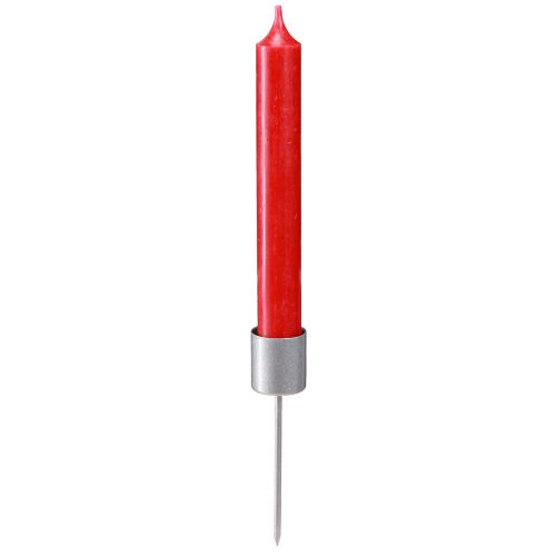 Prodotto Portacandele a bastone per collegare portacandele grigio argento Ø2,5 cm H11 cm 16 pz