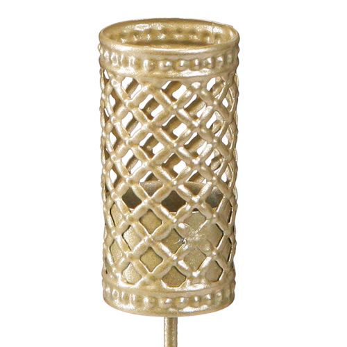 Prodotto Portacandele a bastone per inserimento oro opaco Ø24mm H10cm 4 pz