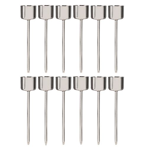 Prodotto Portacandele a bastone per collegare argento Ø22mm 10,5 cm 12 pz