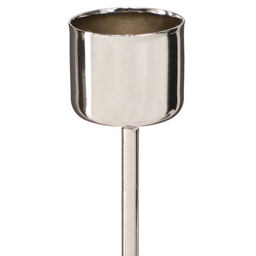 Prodotto Portacandele a bastone per collegare argento Ø22mm 10,5 cm 12 pz