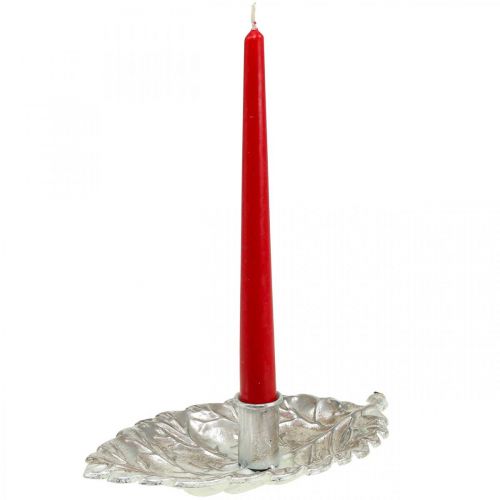 Prodotto Piatto candeliere foglia argento 22x13,5x5,5cm