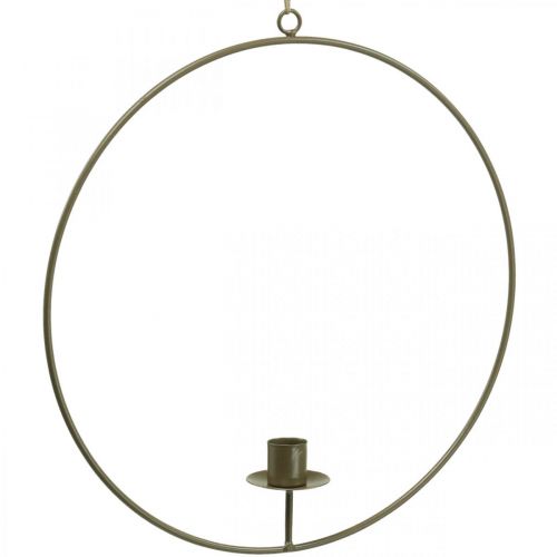 Floristik24 Anello decorativo per appendere Portacandele Loop Marrone Ø30cm
