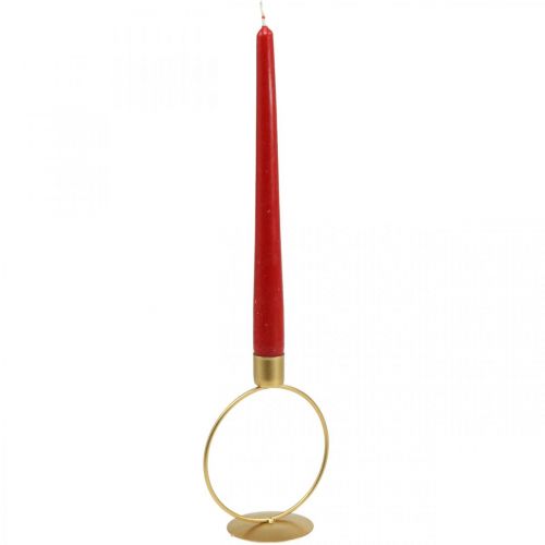 Floristik24 Candeliere portacandele oro anello in metallo Ø10.5cm