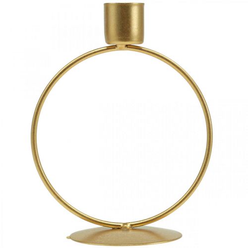 Floristik24 Candeliere portacandele oro anello in metallo Ø10.5cm