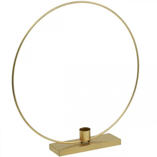 Floristik24 Anello decorativo portacandele in metallo Deco Loop Golden Ø30cm