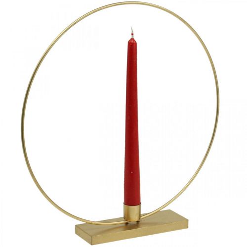Floristik24 Anello decorativo portacandele in metallo Deco Loop Golden Ø30cm