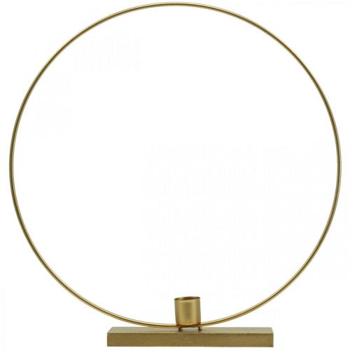 Floristik24 Anello decorativo portacandele in metallo Deco Loop Golden Ø30cm