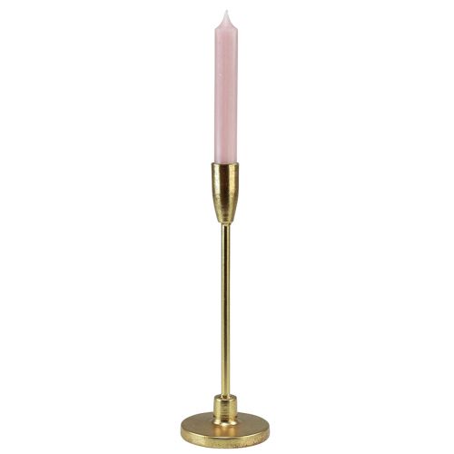 Prodotto Portacandele a bastone candeliere dorato in metallo H20cm