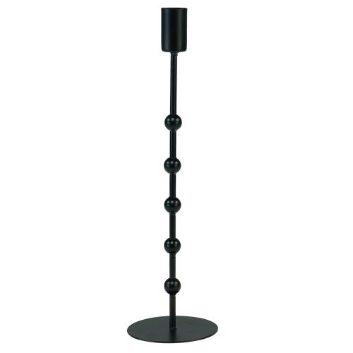 Portacandele a bastone candeliere in metallo nero H30cm