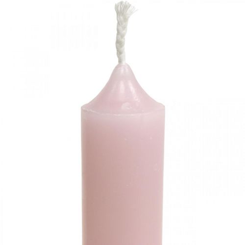 Floristik24 Candele rosa Candele a stecca corta Ø22/110mm 6pz