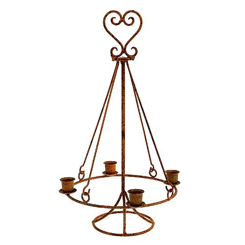 Floristik24 Stand con portacandele albero marrone Ø16cm H27cm