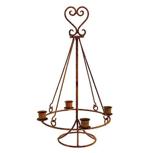 Floristik24 Stand con portacandele albero marrone Ø16cm H27cm