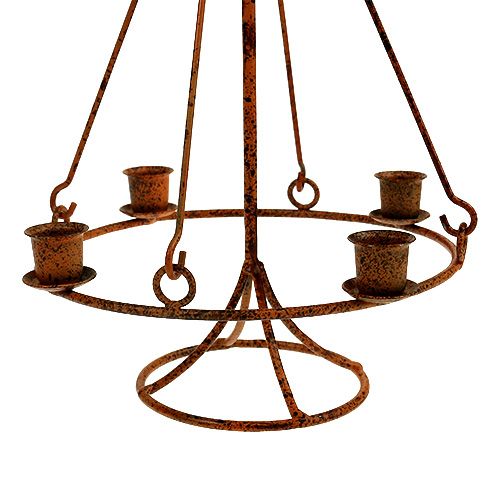 Floristik24 Stand con portacandele albero marrone Ø16cm H27cm