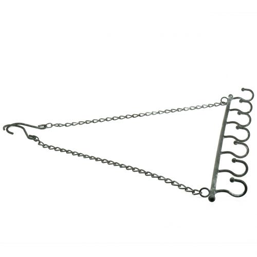 Floristik24 Asta appendiabiti per sospensione grigia 50 cm H55 cm
