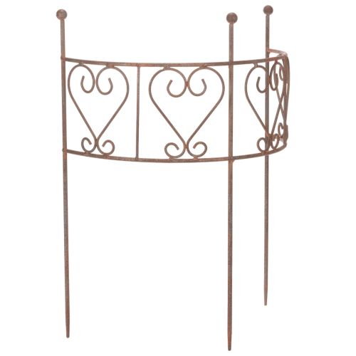 Floristik24 Traliccio semicircolare con ornamento a forma di cuore. Perfetto per decorare un giardino in stile rustico. 42 cm