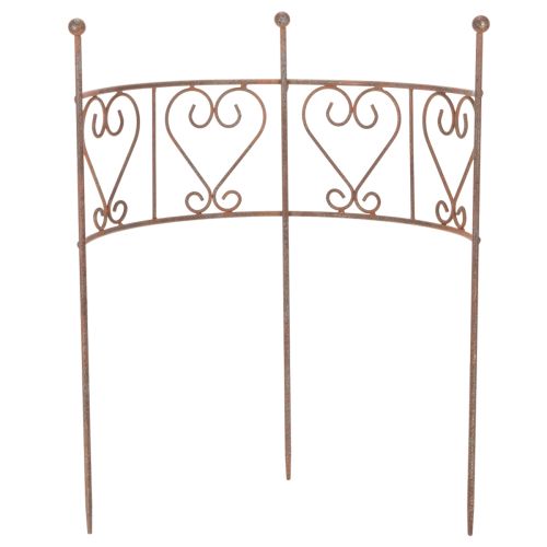 Prodotto Traliccio semicircolare con ornamento a forma di cuore. Perfetto per decorare un giardino in stile rustico. 42 cm