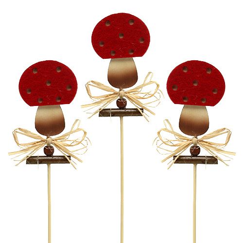 Floristik24 Plug toadstool 7cm L33,5cm 16pcs