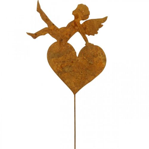 Paletto da giardino Decorazione a patina di cuore di angelo di Natale 14,5 cm