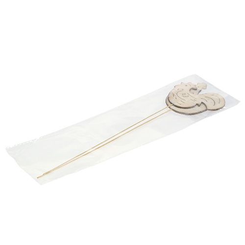 Floristik24 Spina gallo in legno, gallina 7 cm - 8,5 cm 2 pezzi