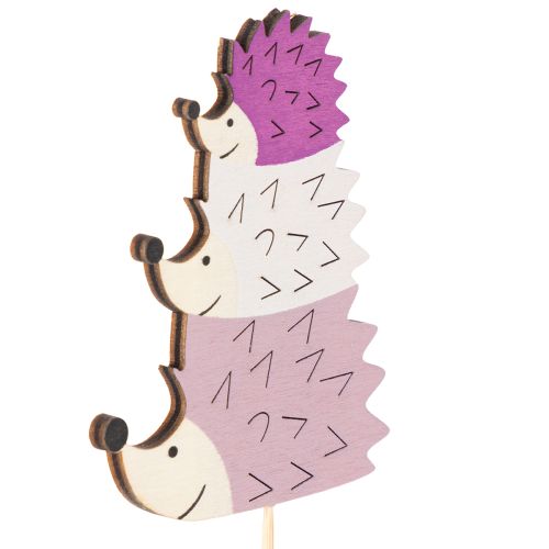 Paletti decorativi da giardino - Famiglia di ricci colorati - 34 cm, 12 pezzi | Floristik24.it