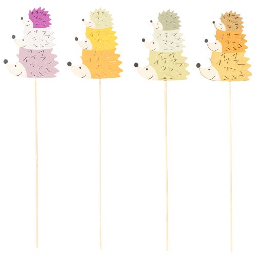Paletti decorativi da giardino - Famiglia di ricci colorati - 34 cm, 12 pezzi | Floristik24.it