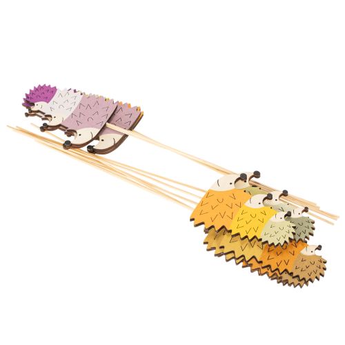 Paletti decorativi da giardino - Famiglia di ricci colorati - 34 cm, 12 pezzi | Floristik24.it