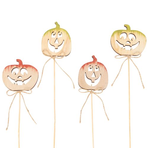 Zucca decorativa con viso, decorazione di Halloween, 31 cm, 12 pezzi