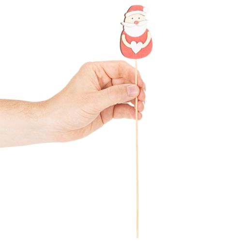 Paletti decorativi di Babbo Natale per composizioni floreali e piante in vaso, 31 cm, 12 pezzi | Floristik24.it