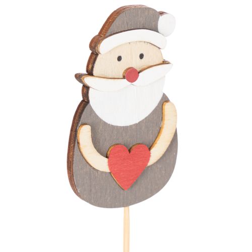Paletti decorativi di Babbo Natale per composizioni floreali e piante in vaso, 31 cm, 12 pezzi | Floristik24.it