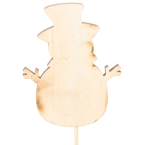 Paletti di legno a forma di pupazzo di neve per decorazioni floreali natalizie, 31 cm, 12 pezzi | Floristik24.it