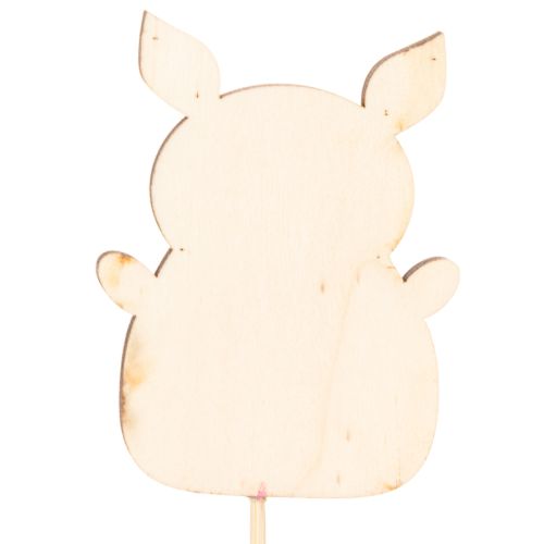 Decorazione floreale a forma di maialino, in legno, 31 cm, 16 pezzi | Floristik24.it