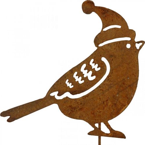 Prodotto Palo da giardino uccello con decorazione cappello patinato 12 cm 6 pz