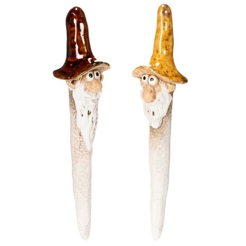 Statuetta decorativa di gnomo da giardino per vasi di piante, 16 cm, 2 pezzi acquistare | Floristik24.it