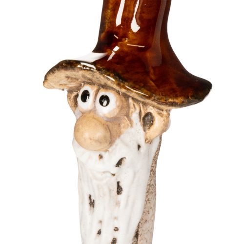 Statuetta decorativa di gnomo da giardino per vasi di piante, 16 cm, 2 pezzi | Floristik24.it