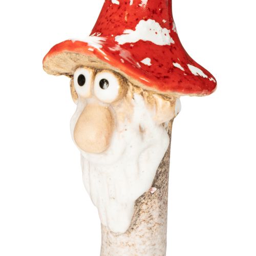 Statuetta di nano da incollare, con lunga barba e cappello a fungo, decorazione, 17 cm, 2 pezzi | Floristik24.it